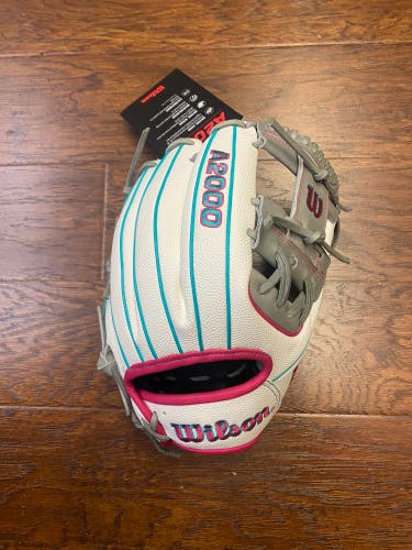 Wilson A2000 May 2022 GOTM. 1975 Model Infield H-web 11.75” White Pink Teal