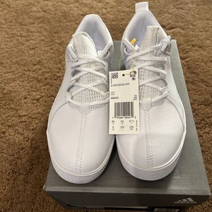 Boys' Adidas Adicross PPF Spikeless Golf Shoes Size 5 White Junior Golf Shoes