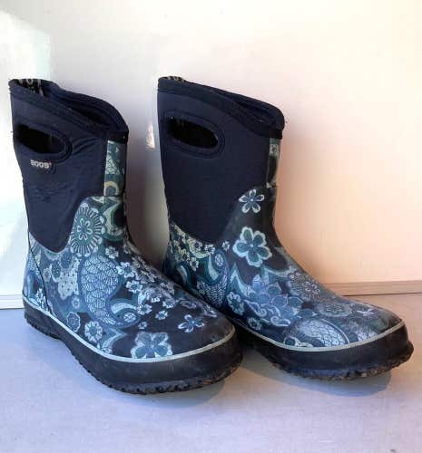 BOGS Classic High Paisley Women's Waterproof Winter Rain Snow Boots ~ Size 7