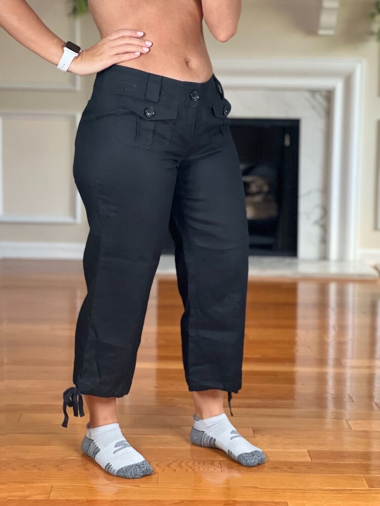 Lululemon Stealth Black Skinny Skirted Cropped Yoga Pant RARE Size