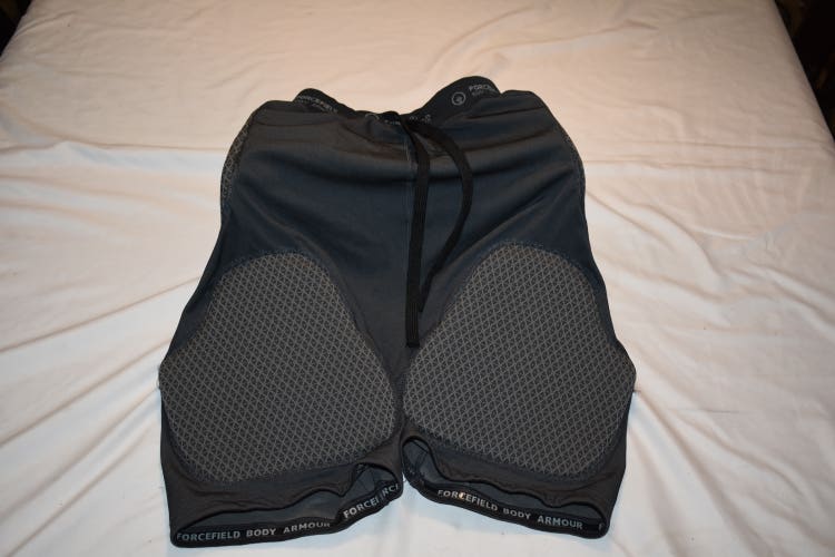 Forcefield Body Armour Protective Padded Shorts, Black, Adult Large