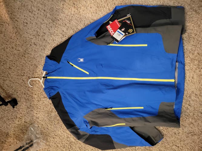 Blue New Men's XL Spyder Jacket Goretex