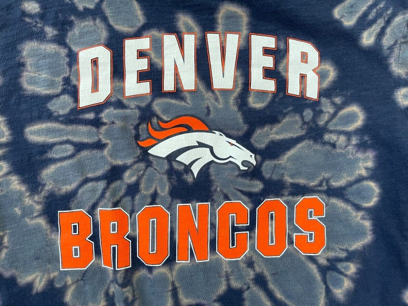 Denver Broncos NFL FOOTBALL SUPER AWESOME REVERSE TIE DYE Size Large T  Shirt