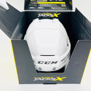 New NHL Pro Stock CCM Supertacks X Hockey Helmet-Medium-White