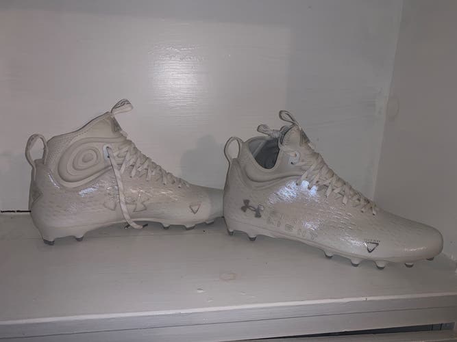 White Unisex Size 12 (Women's 13) Mid Top Spotlight MC