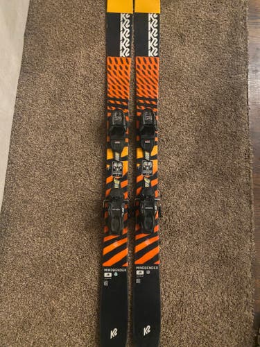 Used Kid's 2021 K2 149 cm All Mountain Mindbender Skis With Bindings Max Din 10