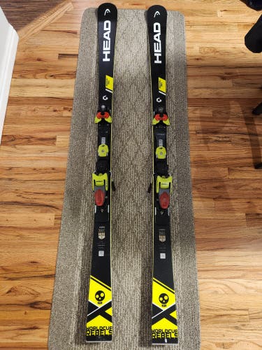 Used HEAD 175 cm World Cup Rebels i.Race Skis With Bindings
