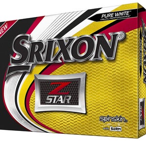Srixon Z Star Golf Balls (Pure White, Spinskin, 2018, 12pk) NEW