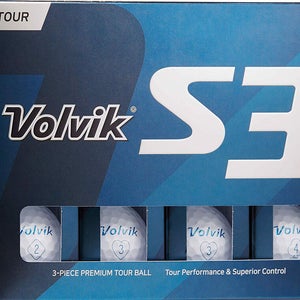 Volvik S3 Golf Balls (White, 12pk, 2019) Urethane 1 Dozen NEW
