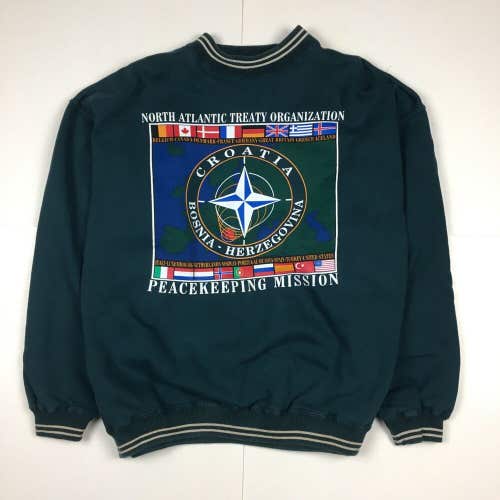 Vintage 90s North Atlantic Treaty Organization NATO Crewneck Sweatshirt (XL)