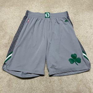 Boston Celtics Shorts Men XL Adult Gray NBA Basketball adidas Active Run Gym
