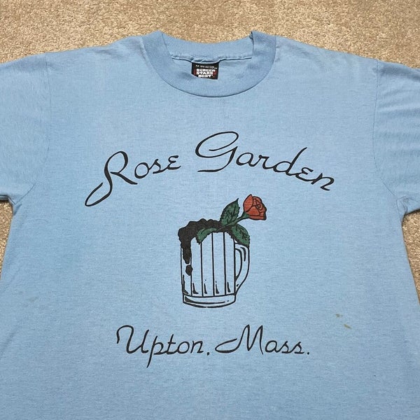 Rose Gardens Upton Massachusetts T Shirt Men Small Vintage 90s Nature Flowers MA