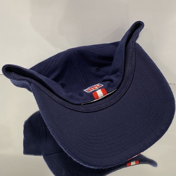 New England Patriots Hat Cap Fitted 7 5/8 Nike Blue NFL Football Vintage  Retro