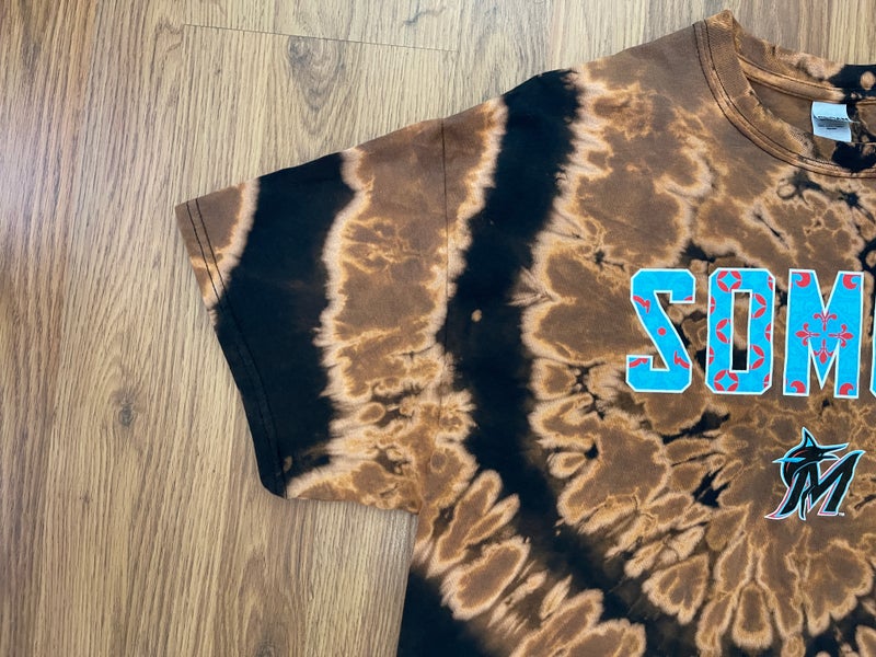 Miami Marlins MLB BASEBALL SOMOS REVERSE TIE DYE Size XL T Shirt