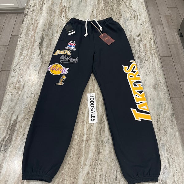 NBA Los Angeles Lakers Joggers Black Sweatpants Men $65 SIZE Small (NEW!)