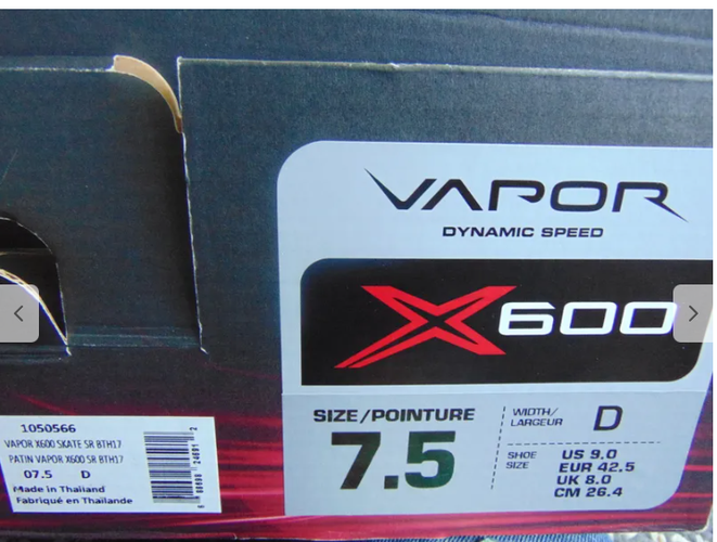 New Bauer Vapor X600 Hockey Skates Senior