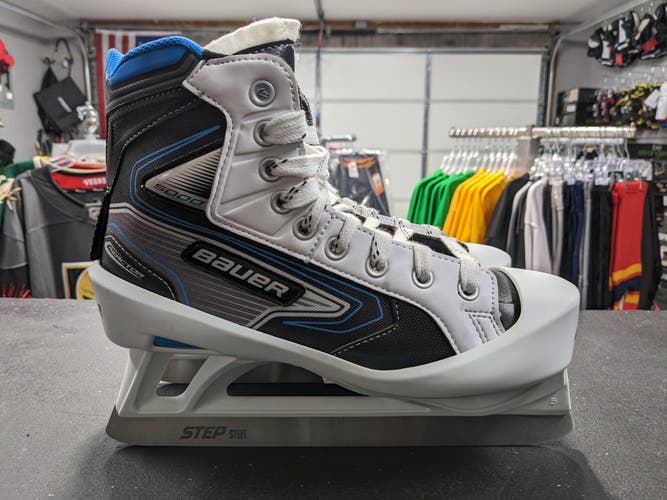Senior New Bauer Reactor 5000 Hockey Goalie Skates Regular Width Size 5.5
