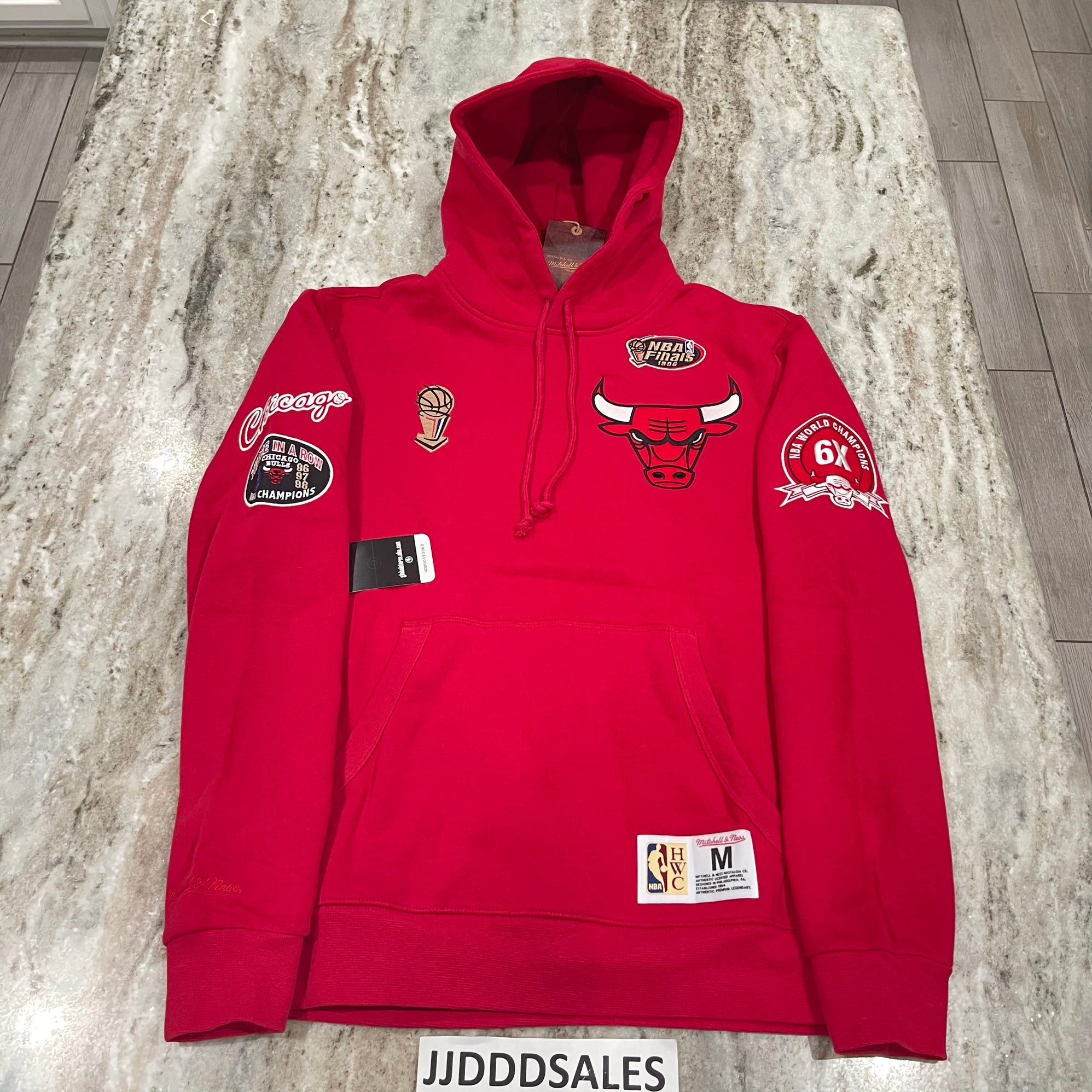 Chicago Bulls Mitchell & Ness Red Champ City Hoodie - Dynasty Sports &  Framing