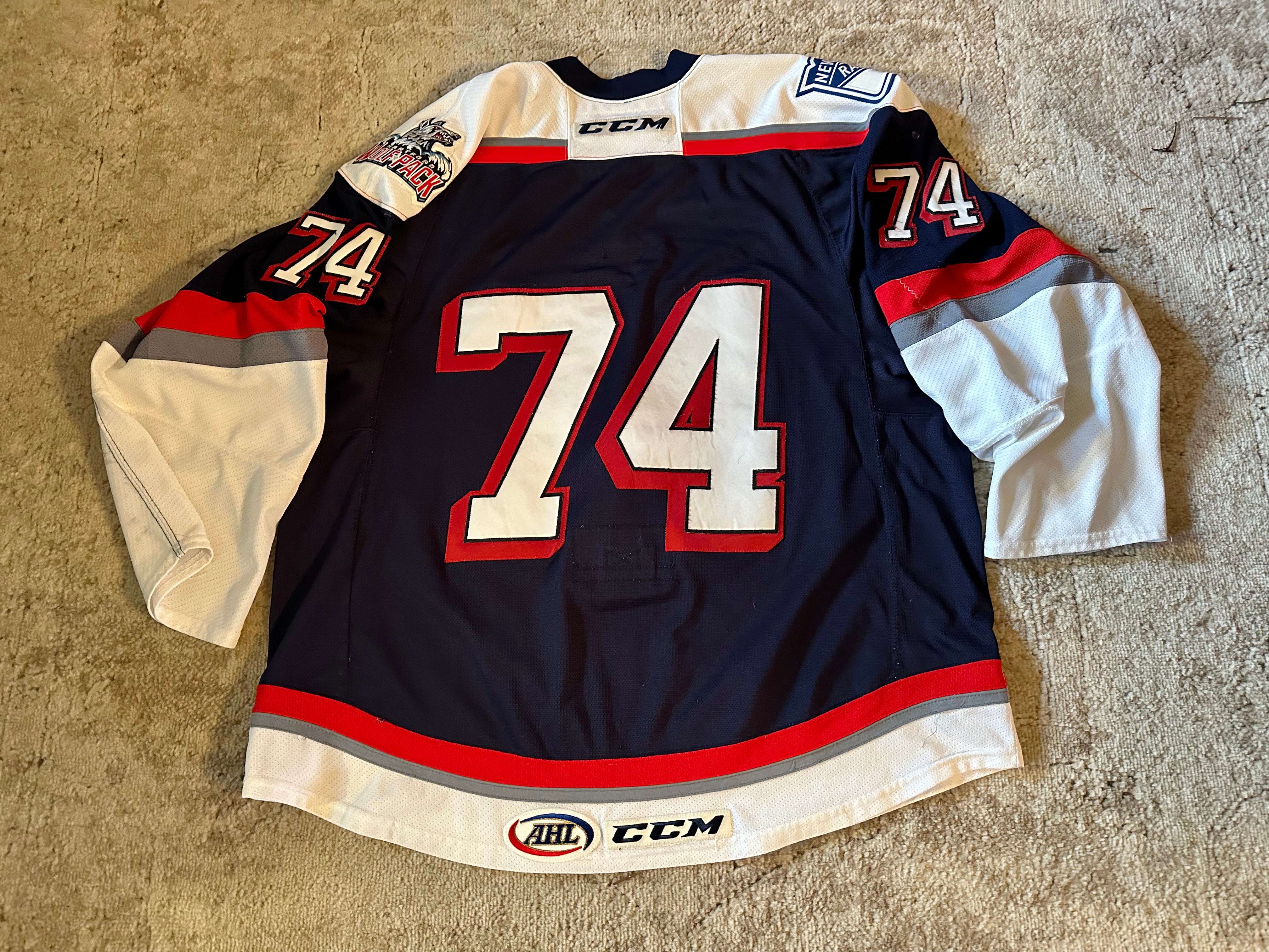 Anyone have a game issued Hartford Wolf pack Jersey for sale from  2019/2020? : r/HartfordWolfPack