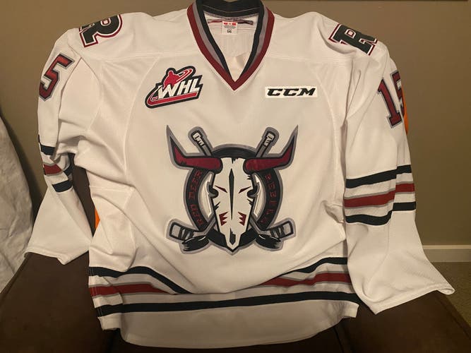 Game worn Red Deer Rebels size 56 jersey