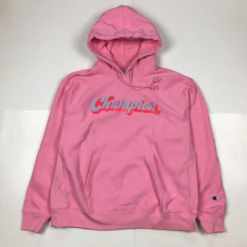 Champion x KNC Beauty Reverse Weave Hoodie Sweatshirt Pink (XL)