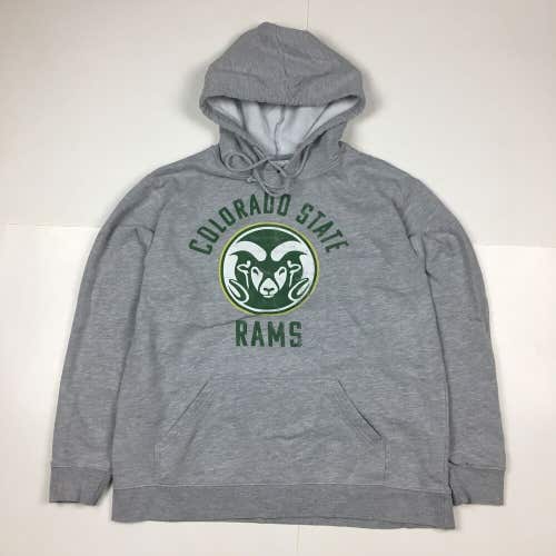 Colorado State University Rams Pullover Hoodie Sweatshirt Gray (L)