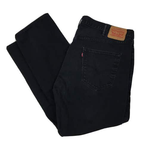Levi's 501 Denim Jeans Dark Black Wash Button Fly Made in Mexico Men's 44x31