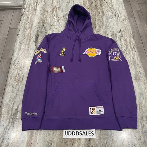 Mitchell & Ness NBA Los Angeles Lakers Champ City Purple Pullover Hoodie Men’s Large