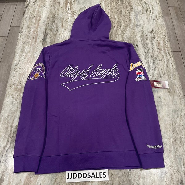 Official NBA Los Angeles Lakers Hoodie Sz Large Brand New Retro Look  Purple/Gold