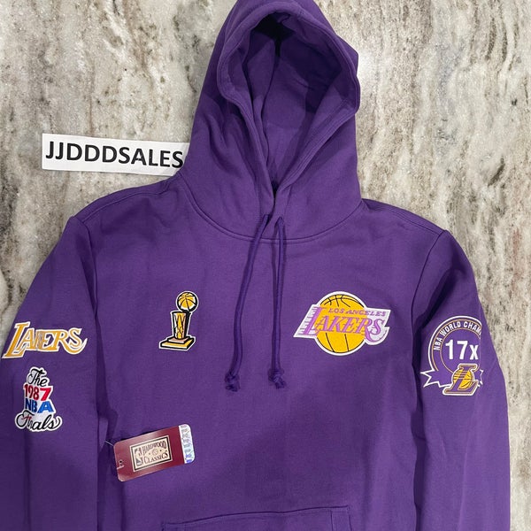 Mitchell & Ness NBA Los Angeles Lakers Champ City Purple Pullover Hoodie  Men's Medium NWT