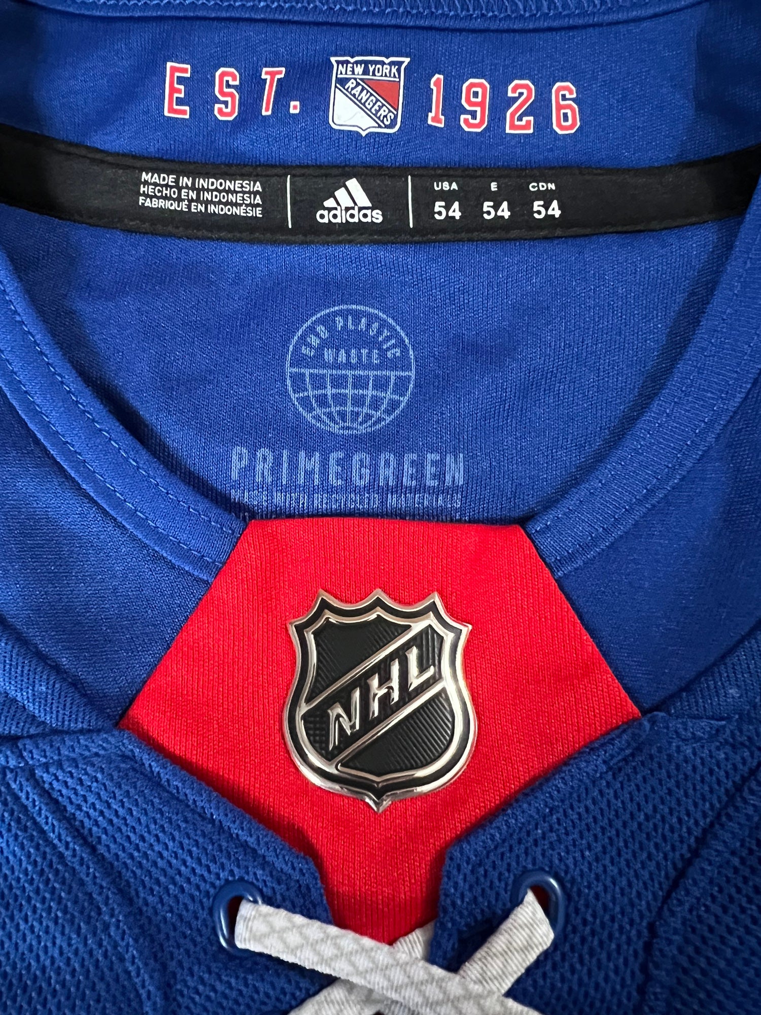 Adidas New York Rangers Primegreen Authentic Home Men's Jersey 54