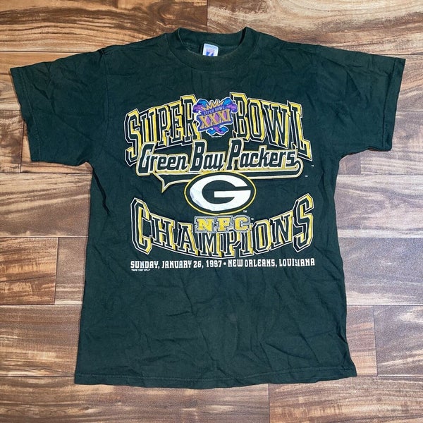 Vintage 1990s Green Bay Packers NFC Champions Super Bowl Shirt