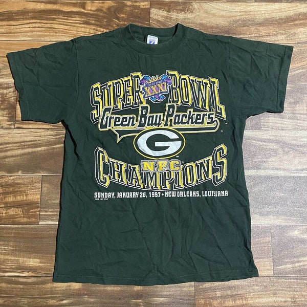 Green Bay Packers T Shirt Vintage 90s 1997 NFC Champs NFL Sport