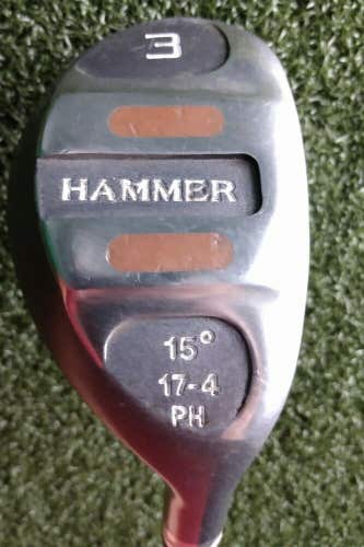 Hammer Stainless 3 Hybrid 15* / RH ~42" / Stiff Steel / Nice Grip / gw9616