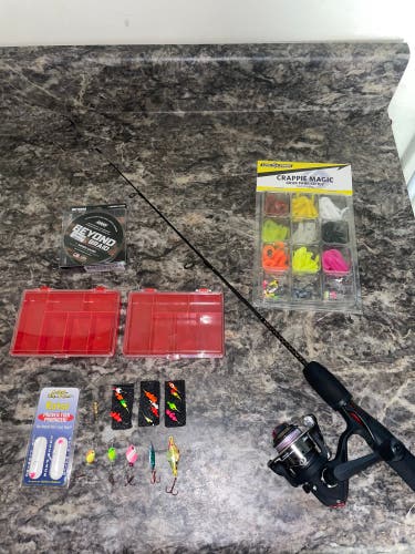 Shakespeare ( Ugly Stick ) Ice Fishing Combo And Jigs