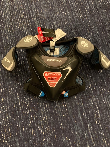 New Small Maverik Charger Shoulder Pads (Certified Ekg Chest Plate)