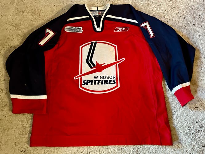 WINDSOR SPITFIRES O H L Game Worn Jersey !