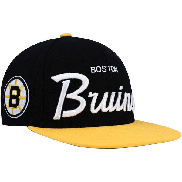 Boston Bruins Hat Cap Snapback Vintage NHL Hockey CCM Retro Black Original  Six