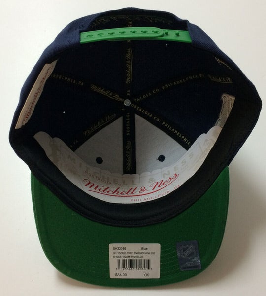 Mitchell & Ness Hartford Whalers Black Vintage Paintbrush Snapback Hat