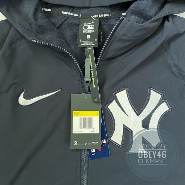 2020 New York Yankees Nike Therma Full Zip On-Field Authentic Hoodie