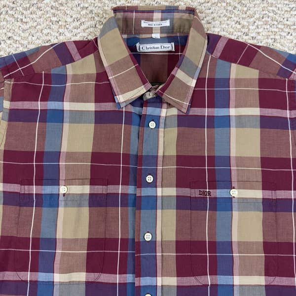 shirt and dress Blue Cotton Poplin Fit and Flare Short Button-Down Shirt Dress 36