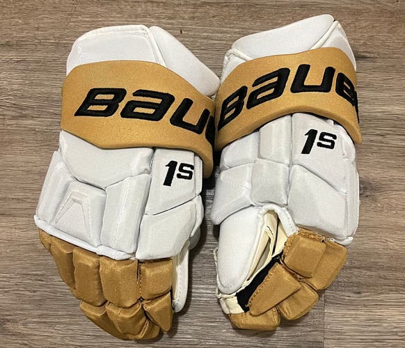 NEW Pro Stock Vegas Golden Knights Bauer 1S Hockey Gloves