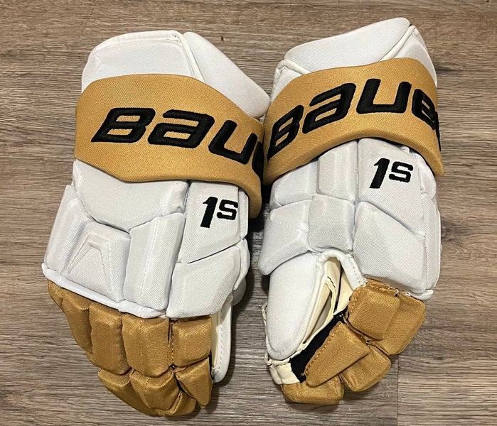 NEW Pro Stock Vegas Golden Knights Bauer 1S Hockey Gloves