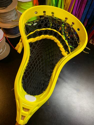 New Lacrosse Head CUSTOM Strung With Semi-soft Mesh & Mid Pocket