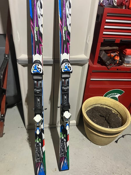 Used Men's 182 cm Racing Nordica Dobermann GS Skis With Bindings Max Din 14