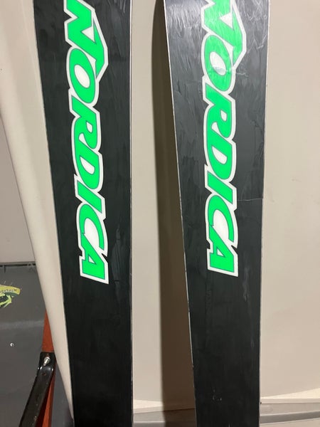 Used Men's 182 cm Racing Nordica Dobermann GS Skis With Bindings