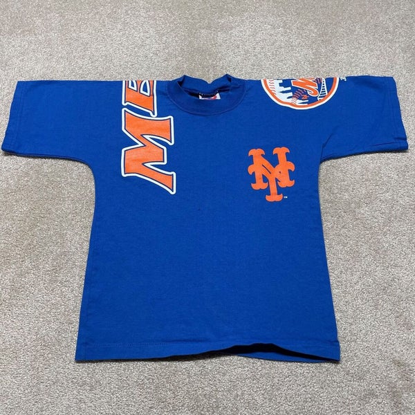 New York Mets T Shirt Boys Small Kids Youth Blue MLB Baseball Vintage 90s  USA