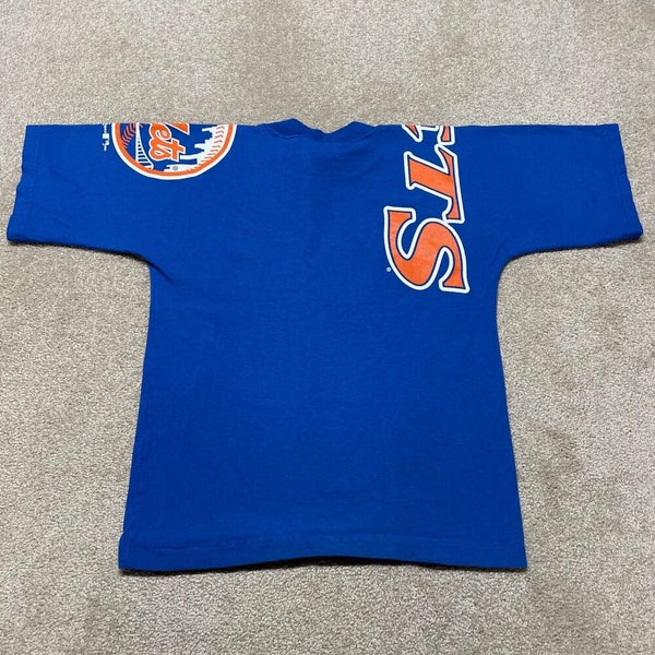 Vintage 90's New York Mets MLB Blue T Shirt Size L 