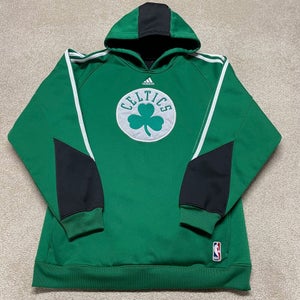 Boston Celtics Sweatshirt Men Small Adult Green Hood NBA Basketball adidas
