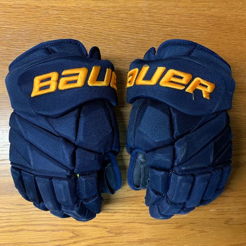 Bauer Vapor 1X Pro Lite Hockey Game Used Pro Stock Gloves 15" Kostin St. Louis Blues